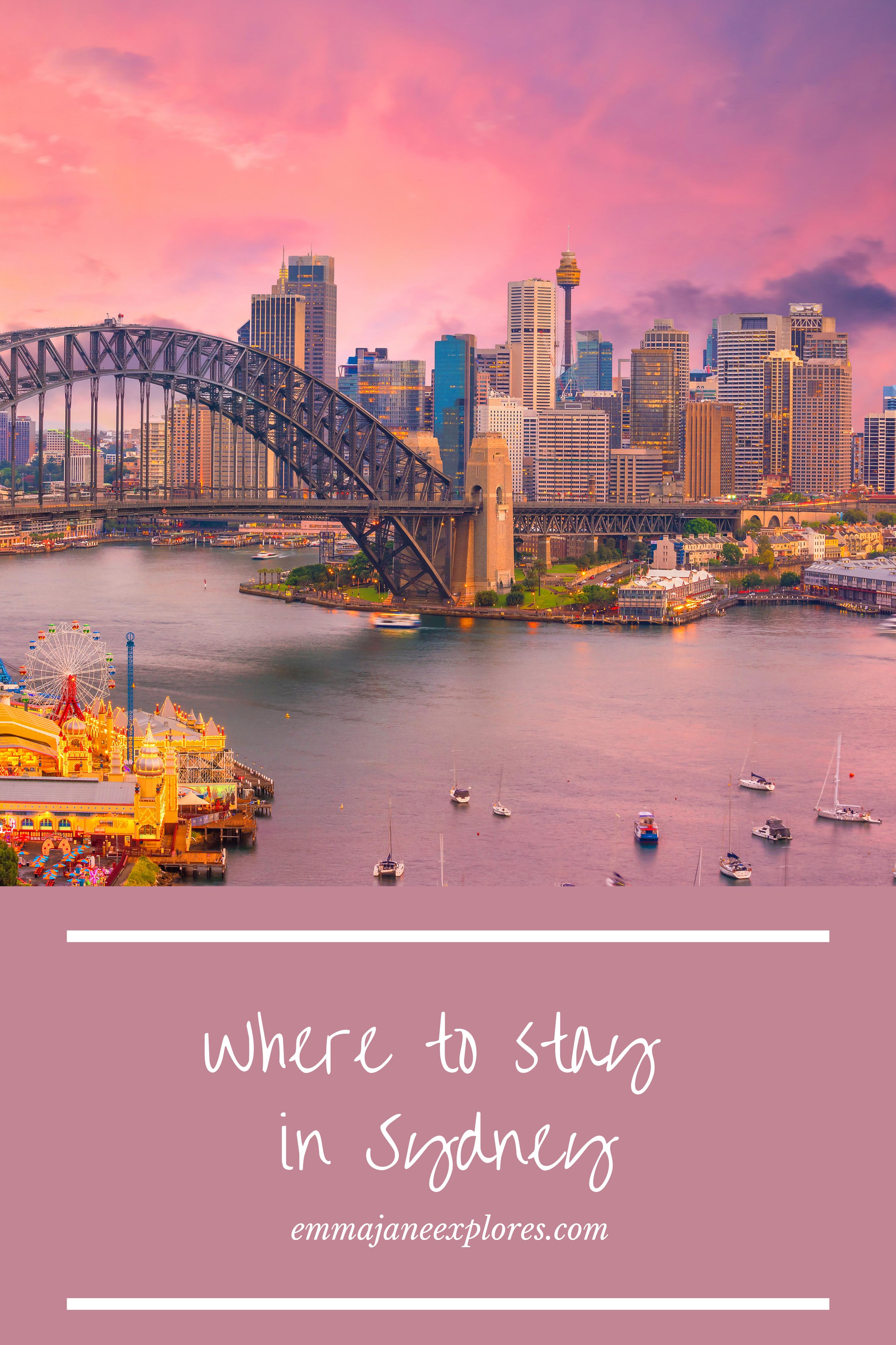 Where to stay in Sydney - Emma Jane Explores