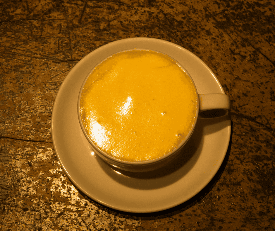 A cup of egg coffee
