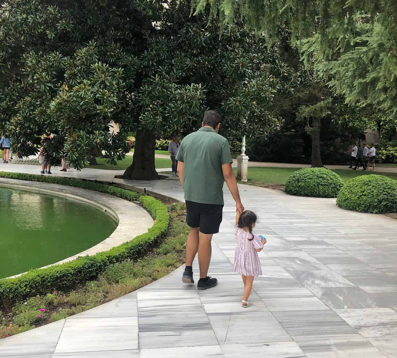 Is Istanbul stroller friendly? Definitely in the green spaces!